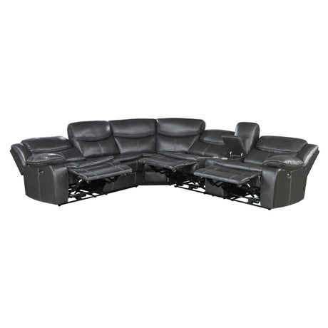Fargo Dark Gray 3-Piece Power Reclining Sectional - Ornate Home