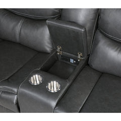 Fargo Dark Gray 3-Piece Power Reclining Sectional - Ornate Home