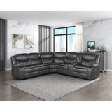 Fargo Dark Gray 3-Piece Power Reclining Sectional - Ornate Home