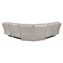 Fargo Silver Gray 3-Piece Power Reclining Sectional w/ Right Console - Ornate Home