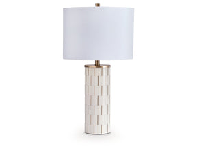 Faridworth White/Gold Poly Table Lamp (1/CN) - Ornate Home