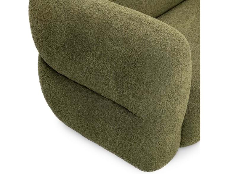 Faris Dark Olive Upholstered Sofa - Ornate Home