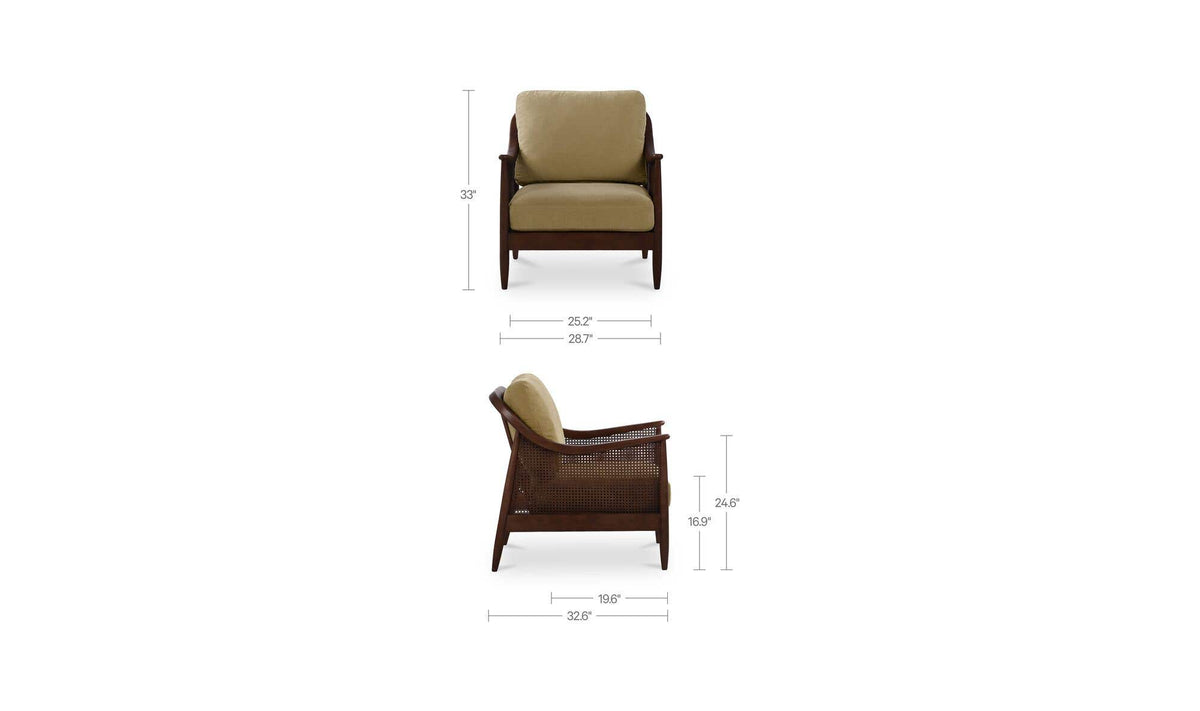 Farley Olive Accent Chair - Ornate Home