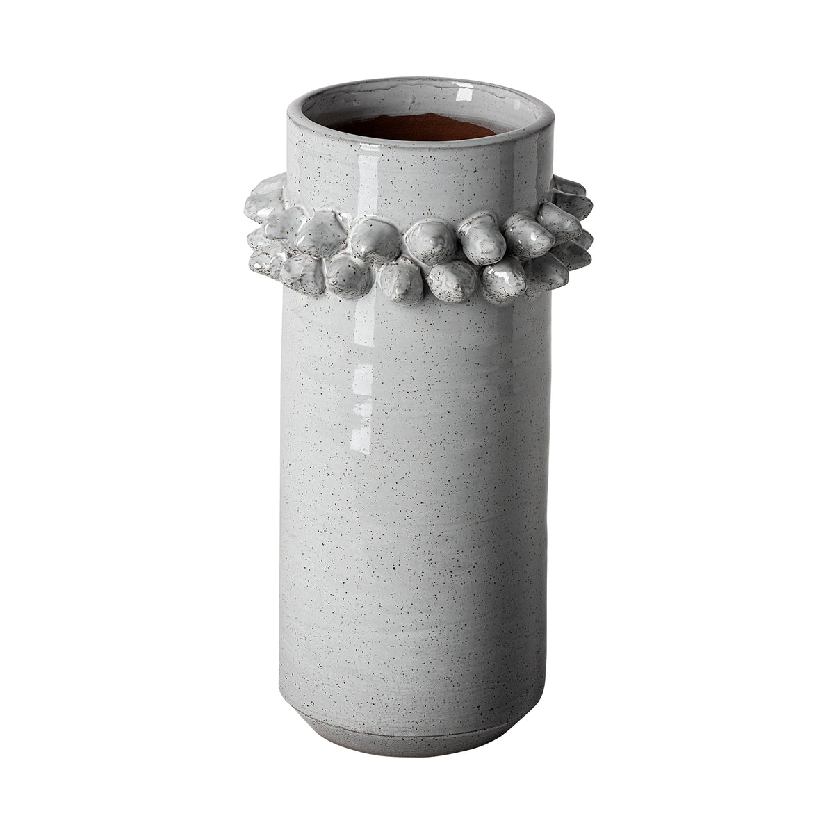 Farmhampton Gray Large Spoked Ceramic Vase - Ornate Home