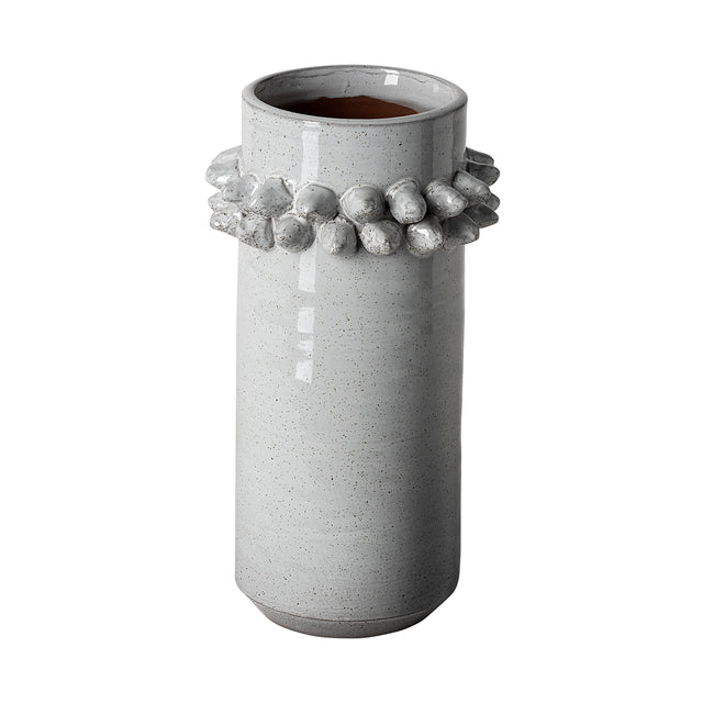 Farmhampton Gray Large Spoked Ceramic Vase - Ornate Home