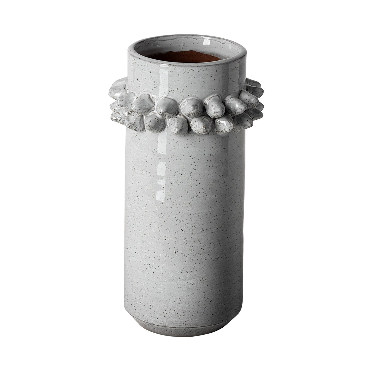 Farmhampton Gray Large Spoked Ceramic Vase - Ornate Home