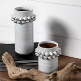 Farmhampton Gray Large Spoked Ceramic Vase - Ornate Home