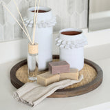 Farmhampton Gray Large Spoked Ceramic Vase - Ornate Home