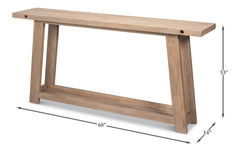 Farmhouse Natural Console Table - Ornate Home