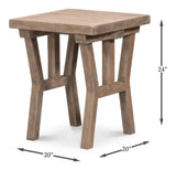 Farmhouse Natural Side Table - Ornate Home