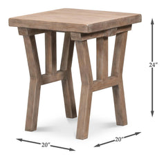 Farmhouse Natural Side Table - Ornate Home