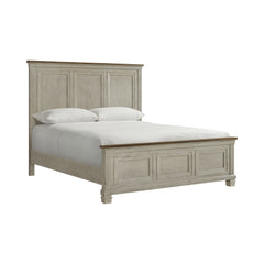 Farmington Medium Brown/Washed Stone 4-Piece King Bedroom Set with 2 Nightstands & Dresser - Ornate Home