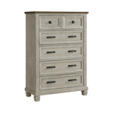 Farmington Medium Brown/Washed Stone 5-Piece Queen Bedroom Set - Ornate Home