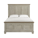 Farmington Medium Brown/Washed Stone Queen Panel Bed - Ornate Home