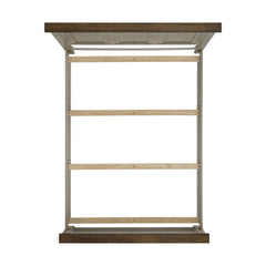 Farmington Medium Brown/Washed Stone Queen Panel Bed - Ornate Home