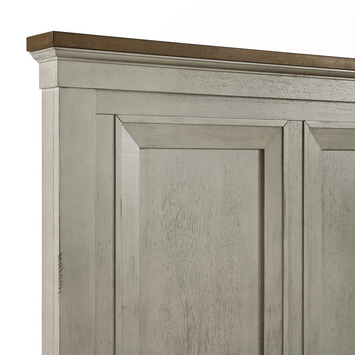 Farmington Medium Brown/Washed Stone Queen Panel Bed - Ornate Home