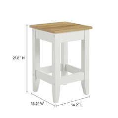 Farmstead Oak/White 3-Piece Kitchen Island and Stool Set - Ornate Home