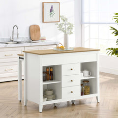 Farmstead Oak/White Kitchen Island - Ornate Home