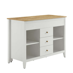 Farmstead Oak/White Kitchen Island - Ornate Home