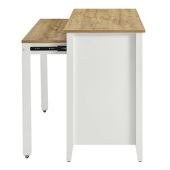 Farmstead Oak/White Kitchen Island - Ornate Home