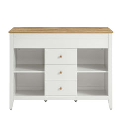 Farmstead Oak/White Kitchen Island - Ornate Home