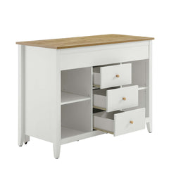 Farmstead Oak/White Kitchen Island - Ornate Home