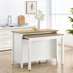 Farmstead Oak/White Kitchen Island - Ornate Home