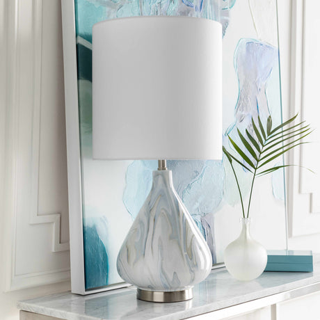 Farnborough Marble Ceramic Table Lamp - Ornate Home