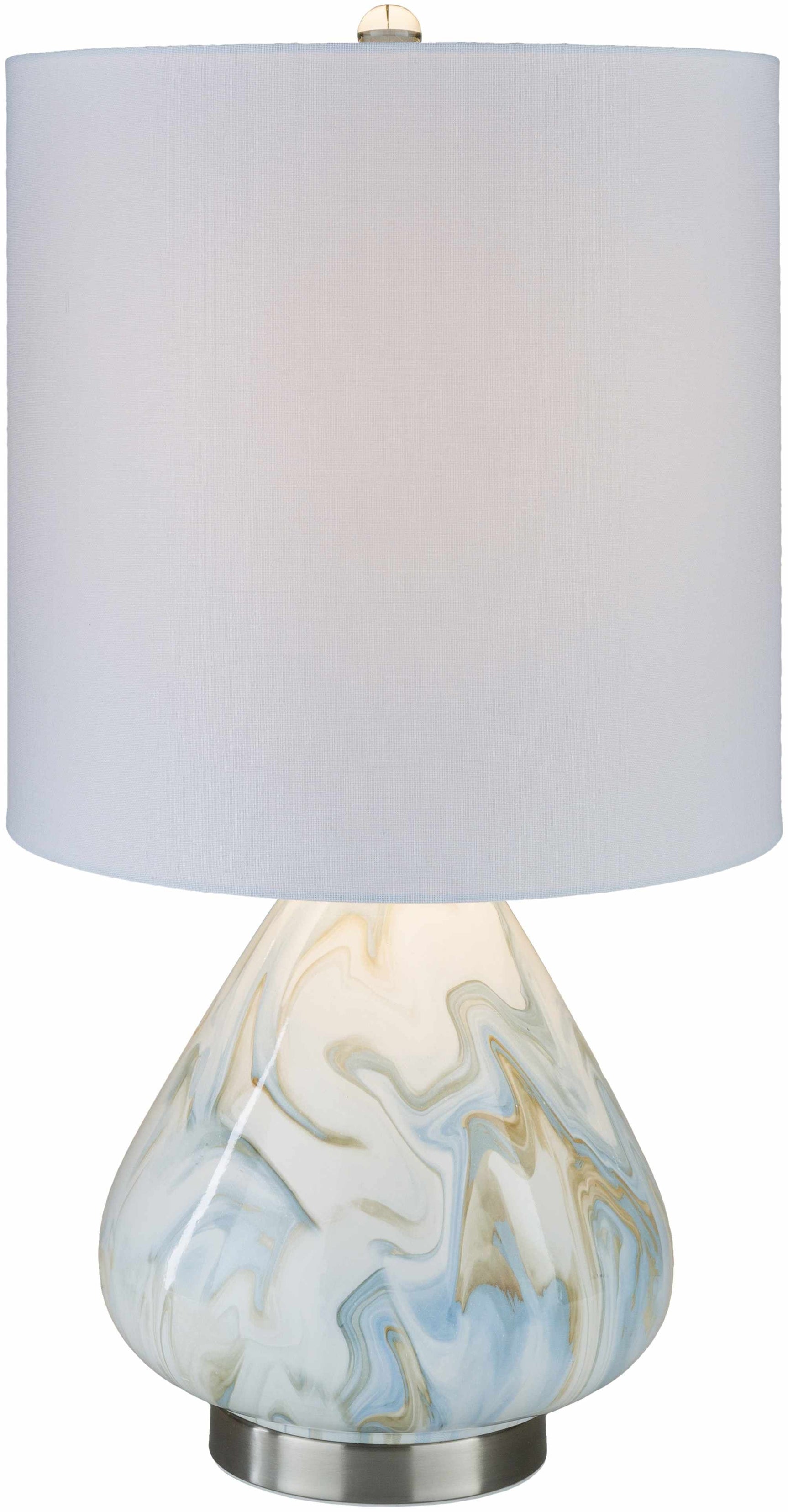 Farnborough Marble Ceramic Table Lamp - Ornate Home