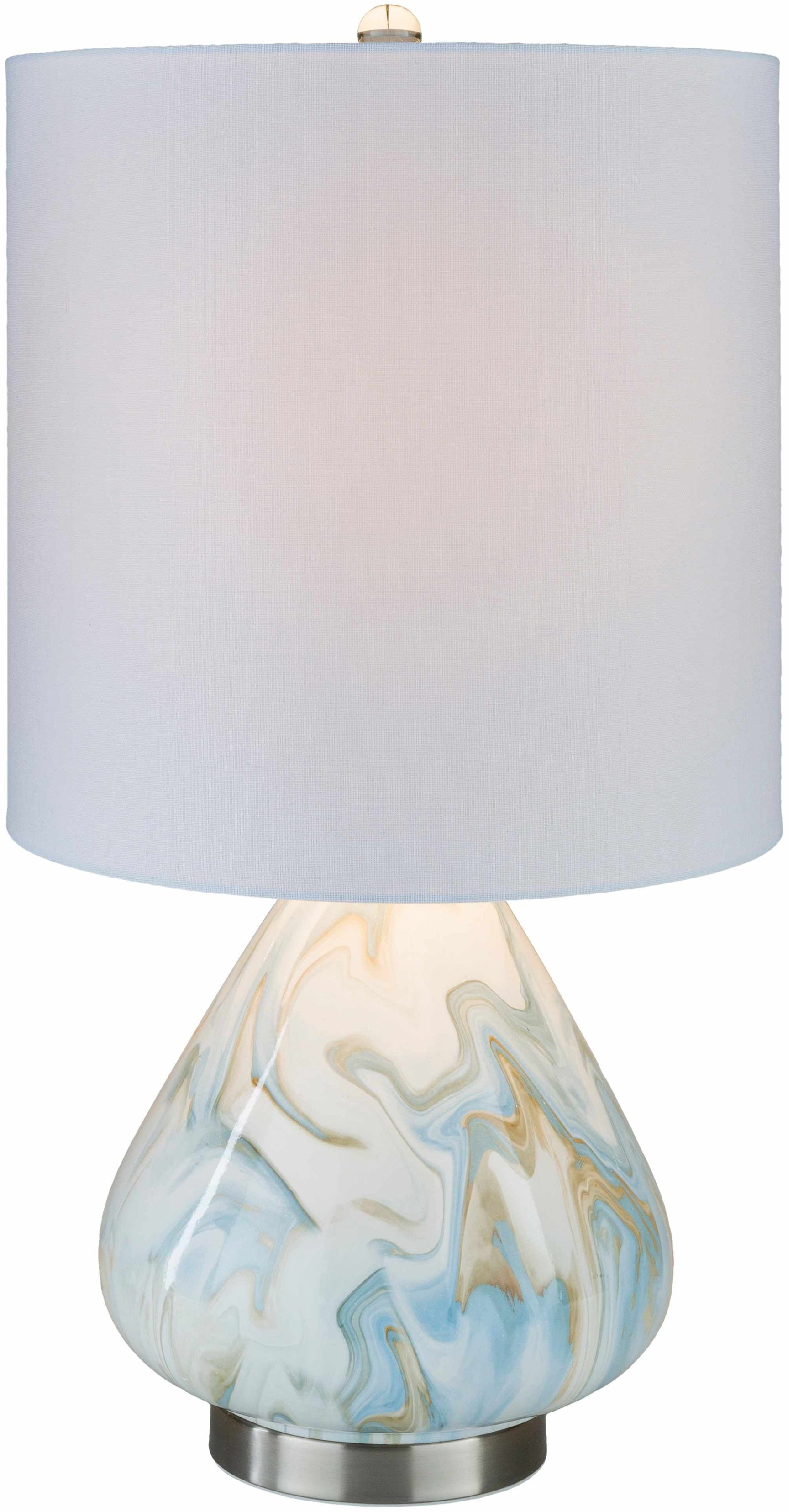 Farnborough Marble Ceramic Table Lamp - Ornate Home