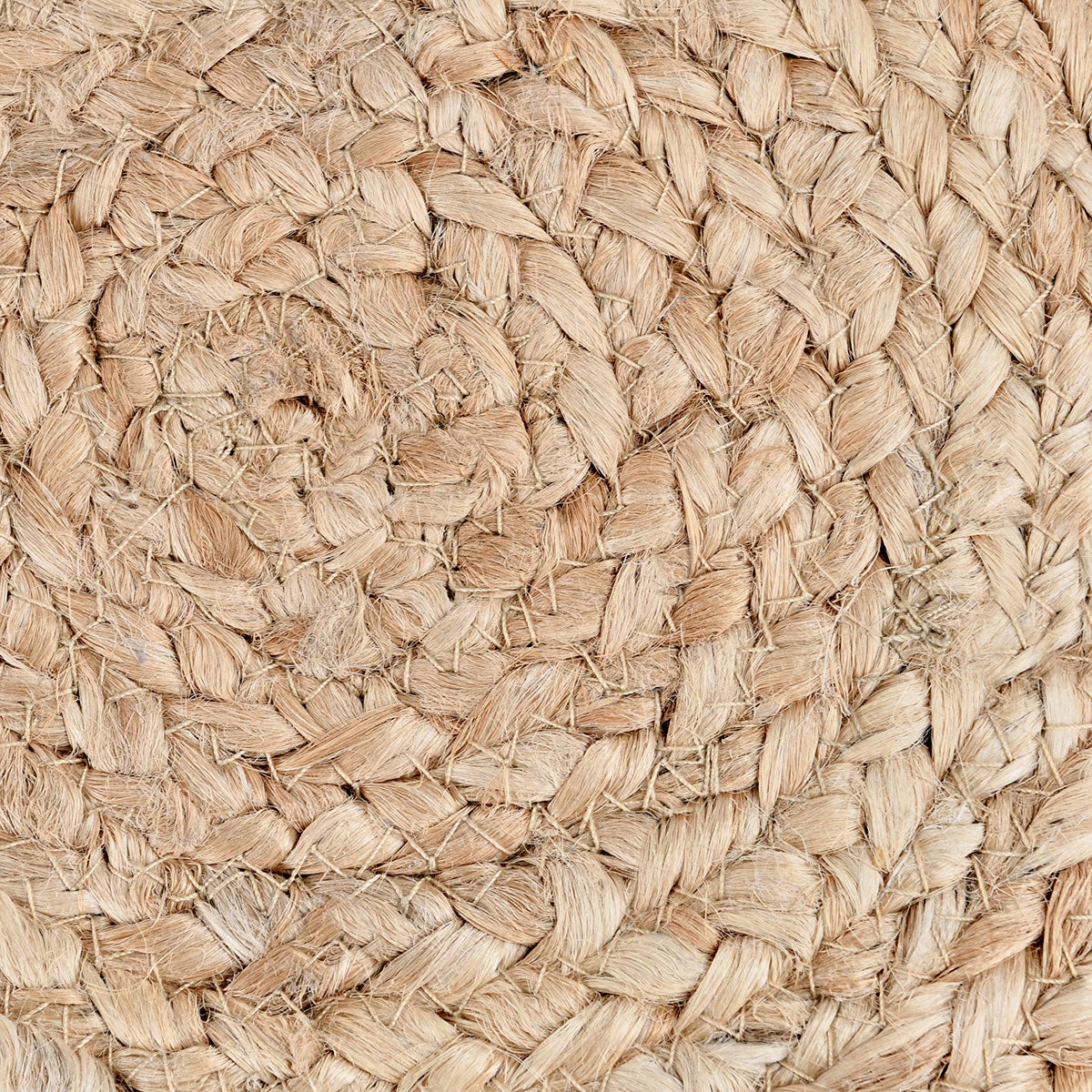 Faro Jute Beige Natural/Black Pouf - Ornate Home