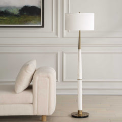 Faro White Marble Floor Lamp - Ornate Home