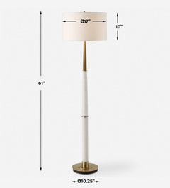 Faro White Marble Floor Lamp - Ornate Home