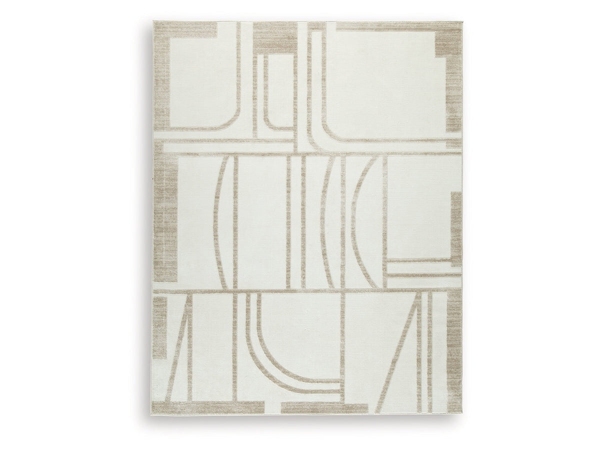 Ron Raz Rug Ashley Furniture Farongrove Ivory/Beige Large Rug (Online Special Price ...