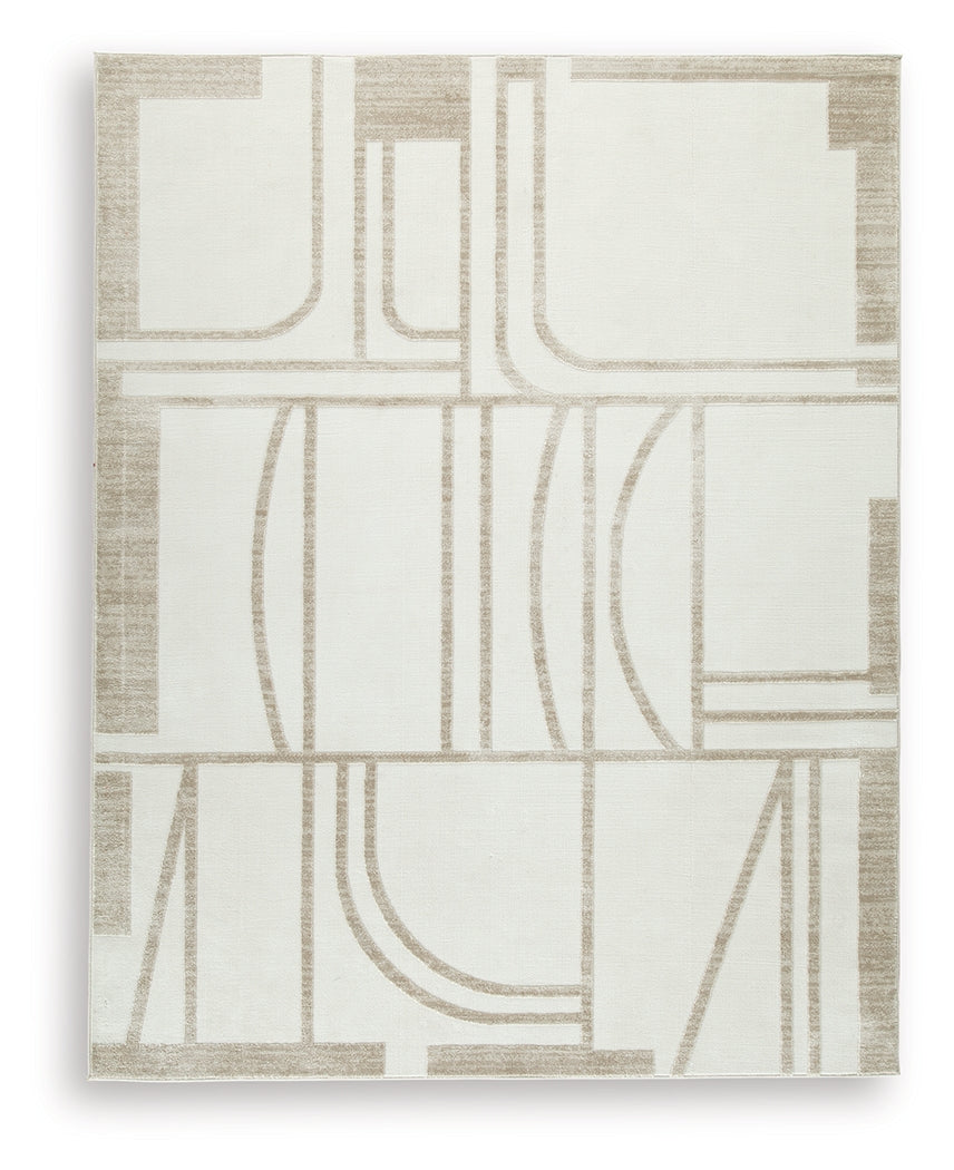 Farongrove Ivory/Beige Large Rug - Ornate Home