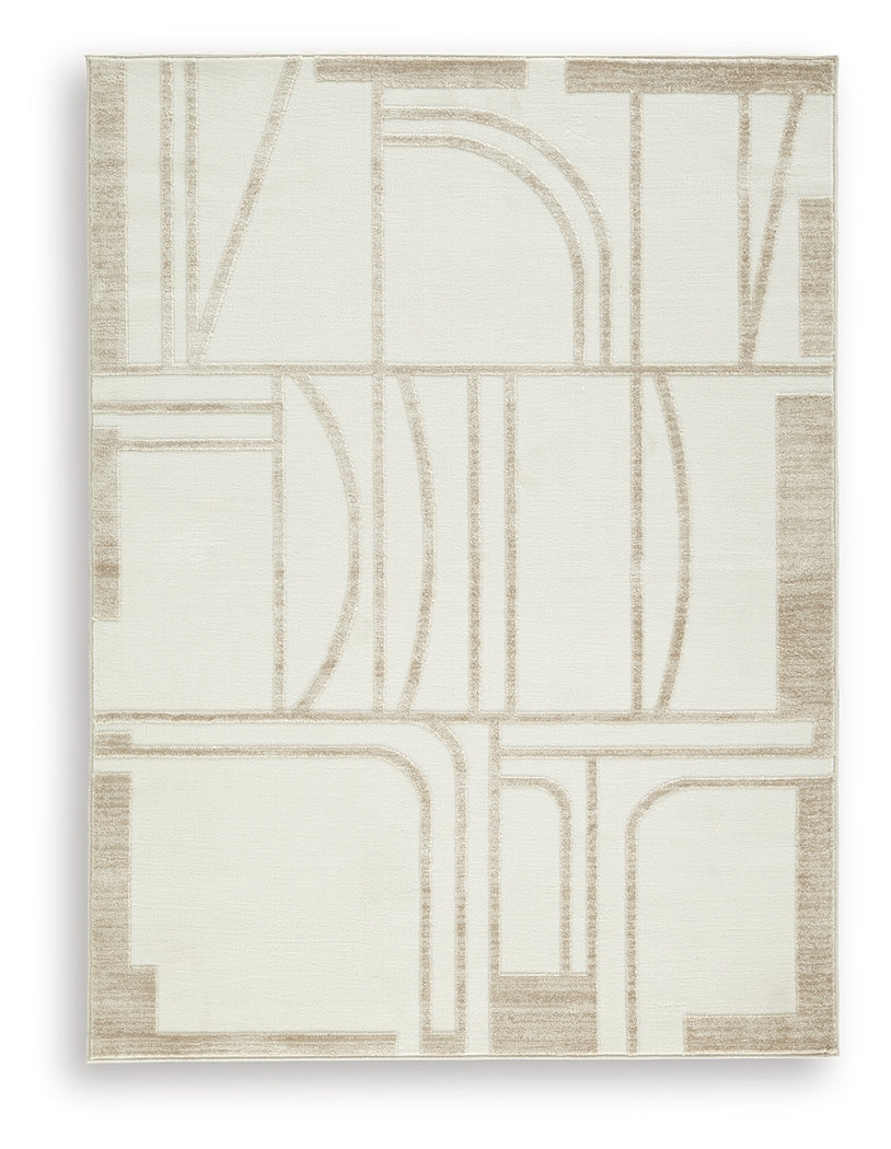 Farongrove Ivory/Beige Medium Rug - Ornate Home