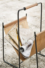 Faronworth Brown/Black Magazine Rack (Online Special Price) - Ornate Home