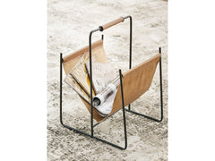 Faronworth Brown/Black Magazine Rack - Ornate Home