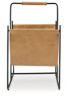 Faronworth Brown/Black Magazine Rack - Ornate Home