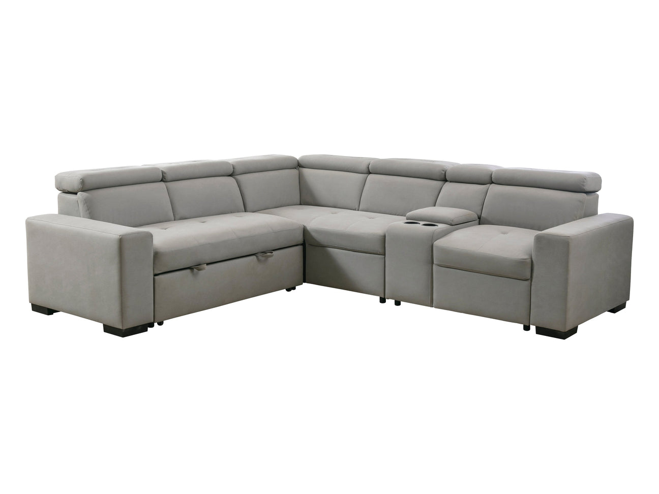 Farrah Light Gray 3-Piece Sectional - Ornate Home