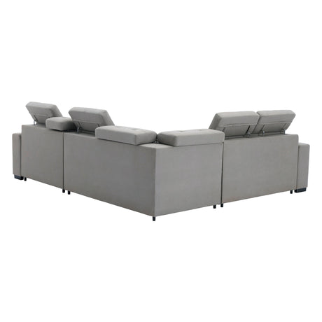 Farrah Light Gray 3-Piece Sectional - Ornate Home