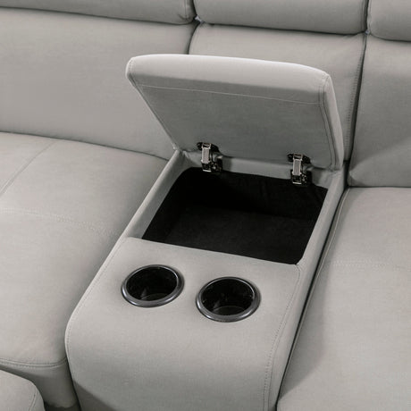 Farrah Light Gray 3-Piece Sectional - Ornate Home