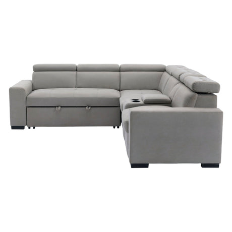 Farrah Light Gray 3-Piece Sectional - Ornate Home