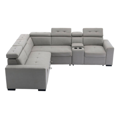 Farrah Light Gray 3-Piece Sectional - Ornate Home