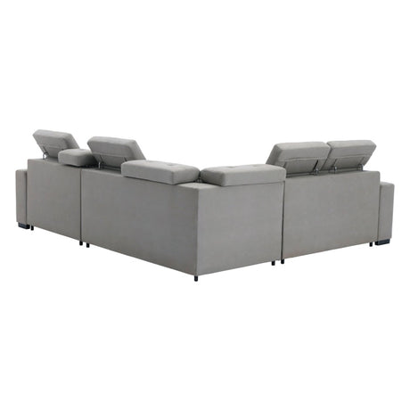 Farrah Light Gray 3-Piece Sectional - Ornate Home