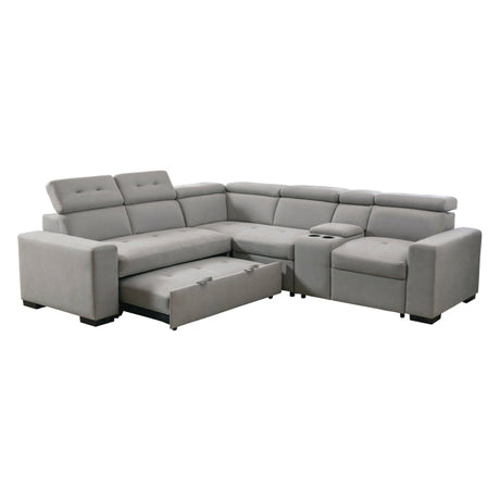 Farrah Light Gray 3-Piece Sectional - Ornate Home