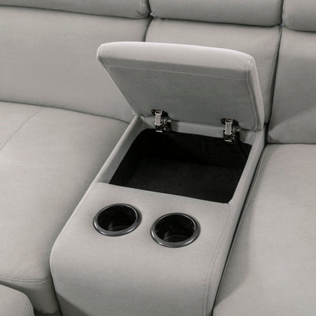 Farrah Light Gray 3-Piece Sectional - Ornate Home