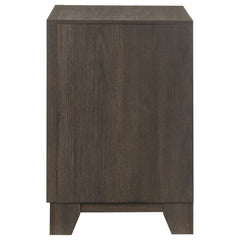 Farre Dark Brown 2-drawer Nightstand Bedside Table - Ornate Home