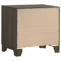 Farre Dark Brown 2-drawer Nightstand Bedside Table - Ornate Home