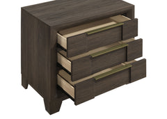 Farre Dark Brown 2-drawer Nightstand Bedside Table - Ornate Home
